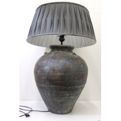 Lampa ceramiczna Rustykalna z abażurem 85cm